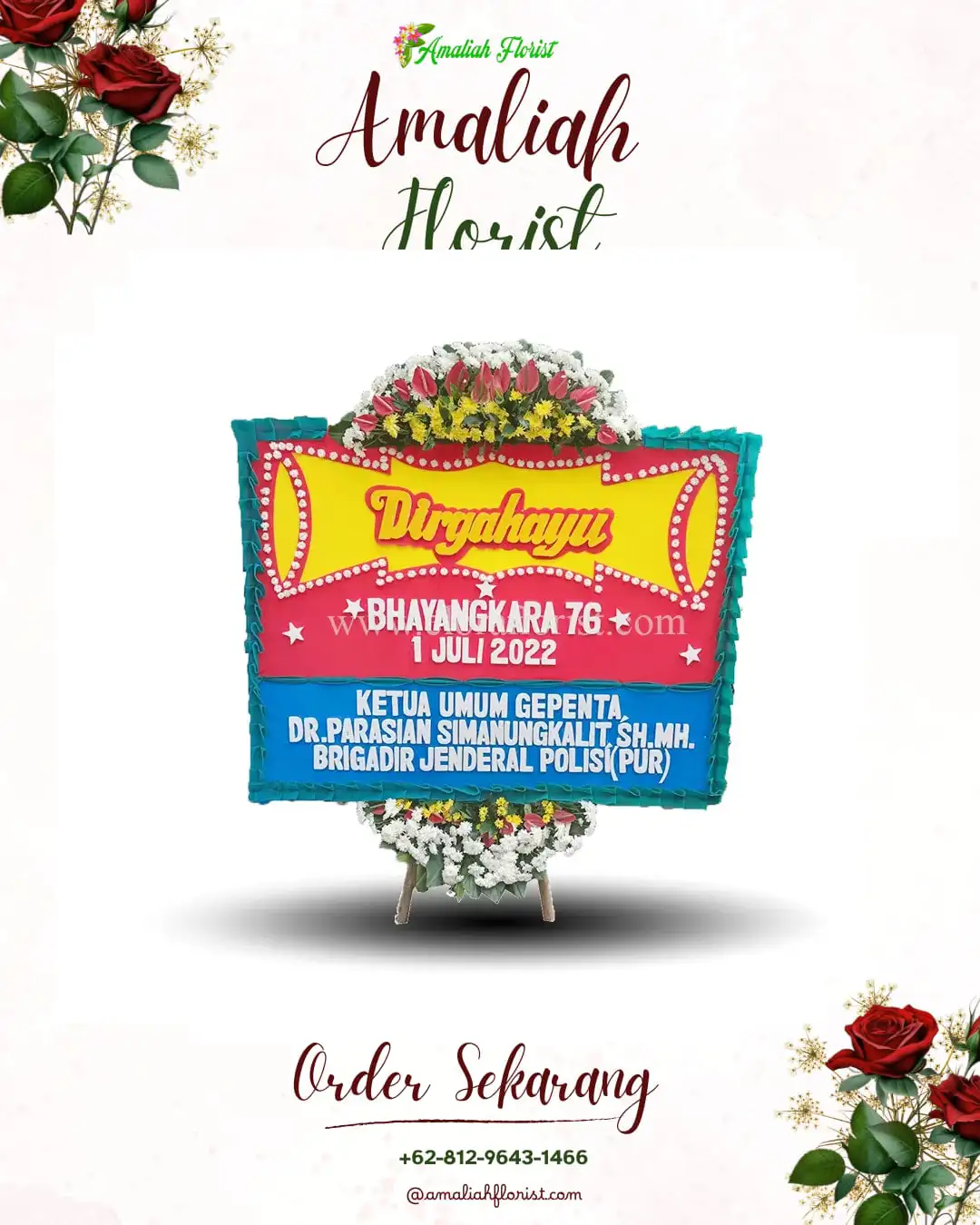 Papan Bunga HUT Ulang Tahun Padi